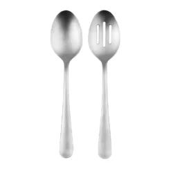 Food Network™ 2-pc. Classic Silver Serving Spoon & Slotted Spoon Set