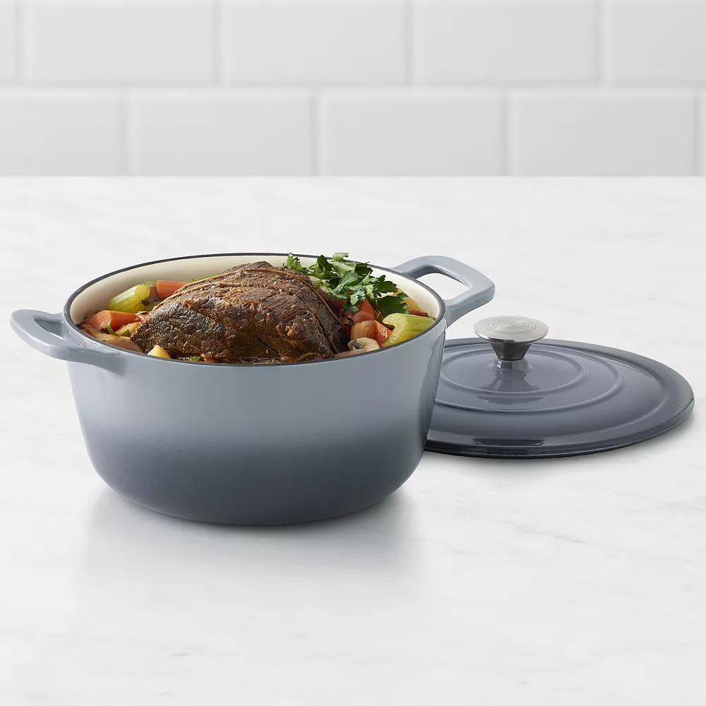 Food Network™ 7-qt. Ombre Enameled Cast-Iron Dutch Oven 2 Food Network™ 7-qt. Ombre Enameled Cast-Iron Dutch Oven - Image 2